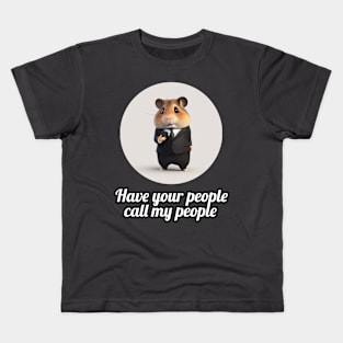 Hamster as a businessman (with text) Kids T-Shirt